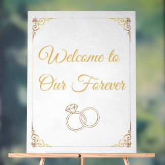 Simple Wedding Welcome Acrylic Sign アクリルサイン
