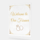 Simple Wedding Welcome Acrylic Sign アクリルサイン (傾斜)