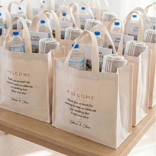 Simple Wedding Welcome Bags ミニトートバッグ