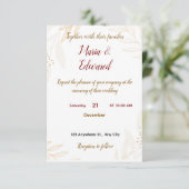 Simple Weeding Invitation サンキューカード (スタンド正面)
