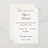 Simple Weeding Invitation サンキューカード (正面/裏面)