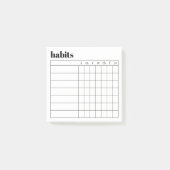 Simple Weekly Habit Sticky Notes, 3" x 3" ポストイット (正面)
