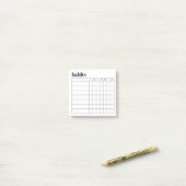 Simple Weekly Habit Sticky Notes, 3" x 3" ポストイット (デスク上)