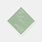 Simple Welcome to The Night Before on Sage Green スタンダードカクテルナプキン (角)
