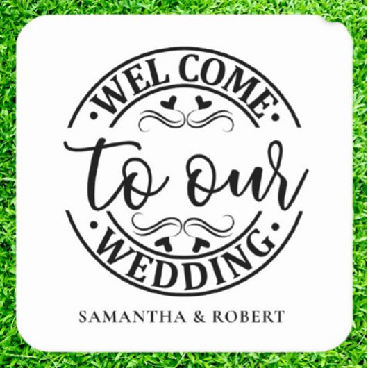 SIMPLE WELCOME WEDDING  スクエアペーパーコースター