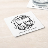 SIMPLE WELCOME WEDDING  スクエアペーパーコースター (アングル)