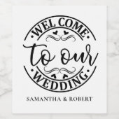 SIMPLE WELCOME WEDDING  ワインラベル (シングルラベル)