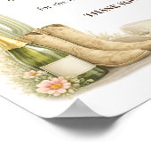 Simple Western Neutral Baby Shower Advice & Wishes ポスター (角)