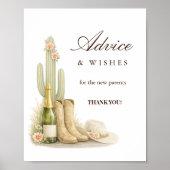 Simple Western Neutral Baby Shower Advice & Wishes ポスター (正面)