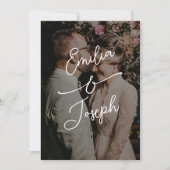 Simple Whimsical Handwritten Save the Date Photo セーブザデート (正面)