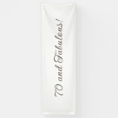 Simple White 70 and Fabulous Birthday 横断幕 (縦)