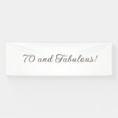 Simple White 70 and Fabulous Birthday 横断幕 (横)