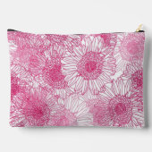 Simple White and Pink Floral Seamless Pattern  アクセサリーポーチ (裏面)