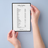Simple White Beauty Salon Service Menu チラシ (ハンドル)