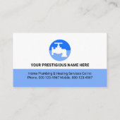 Simple White Blue Water Plumber 名刺 (裏面)