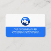 Simple White Blue Water Plumbing 名刺 (裏面)