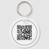 Simple White Business Logo Qr Code Promotional   キーホルダー (裏面)