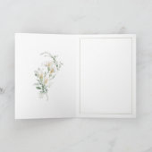 Simple White Calla Lily Eucalyptus Sympathy サンキューカード (内部)