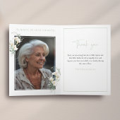 Simple White Calla Lily Eucalyptus Sympathy サンキューカード