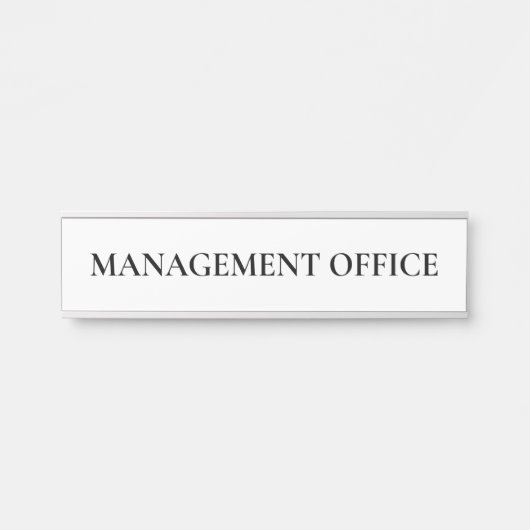 Simple White Classic Management Office サインプレート (正面)