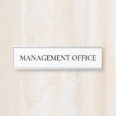 Simple White Classic Management Office サインプレート (正面)