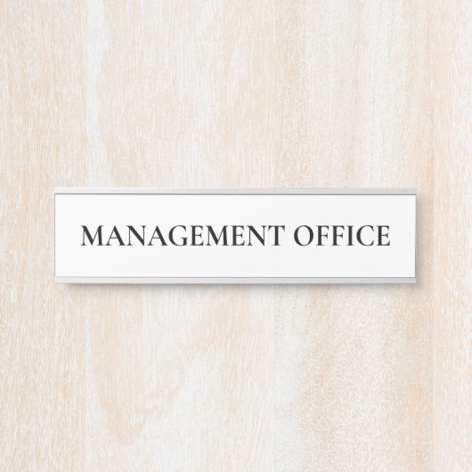 Simple White Classic Management Office サインプレート (正面)