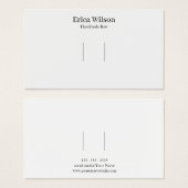 Simple White Hair Bow Clip Barrette Display card (正面&裏面)