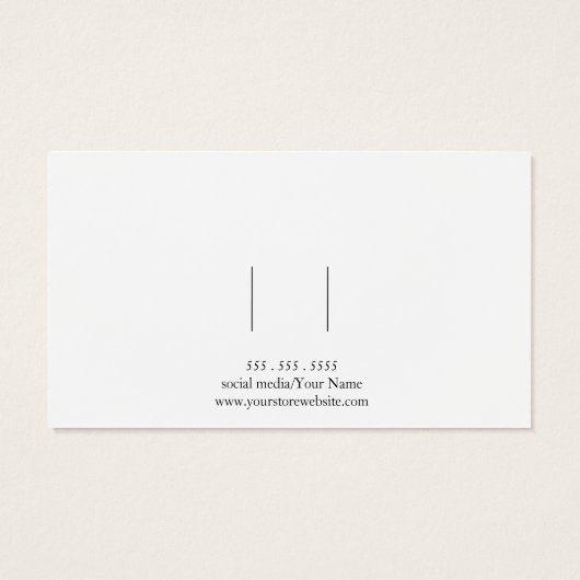 Simple White Hair Bow Clip Barrette Display card (裏面)