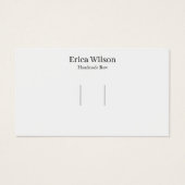 Simple White Hair Bow Clip Barrette Display card (正面)