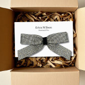 Simple White Hair Bow Clip Barrette Display card