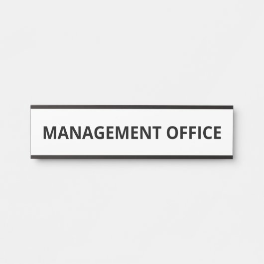 Simple White Management Office サインプレート (正面)
