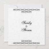 Simple White Wedding Invitations 招待状 (裏面)