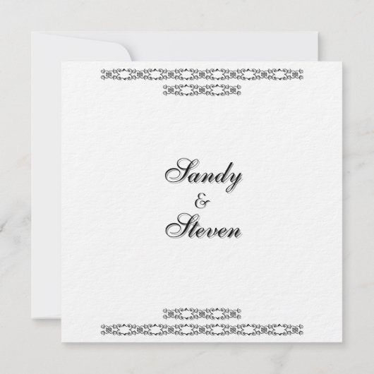 Simple White Wedding Invitations 招待状 (裏面)