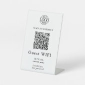 Simple Wifi Password &  Network | Business QR Code 台座サイン (正面)