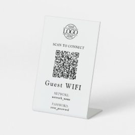Simple Wifi Password &  Network | Business QR Code 台座サイン