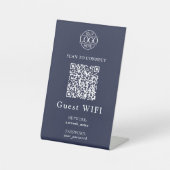 Simple Wifi Password &  Network | Business QR Code 台座サイン (正面)