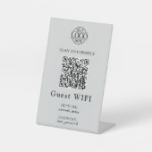 Simple Wifi Password &  Network | Business QR Code 台座サイン (正面)