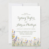 Simple Wildflower Casual Wedding Invitation 招待状 (正面)