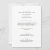 Simple Wildflower Front and Back Wedding 招待状 (裏面)