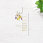Simple Wildflower Funeral Memorial Bookmark (デスク)