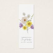 Simple Wildflower Funeral Memorial Bookmark (正面)