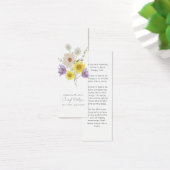 Simple Wildflower Funeral Memorial Bookmark (デスク)