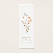 Simple Wildflower Funeral Memorial Bookmark (正面)