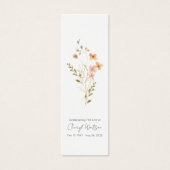 Simple Wildflower Funeral Memorial Bookmark (正面)