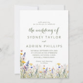 Simple Wildflower The Wedding Of Invitation 招待状 (正面)
