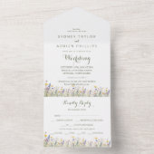 Simple Wildflower Wedding All In One Invitation オールインワン招待状 (内側)