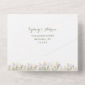 Simple Wildflower Wedding All In One Invitation オールインワン招待状 (裏面)