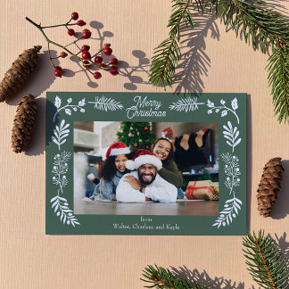 Simple Winter Foliage Single Photo Horizontal シーズンカード