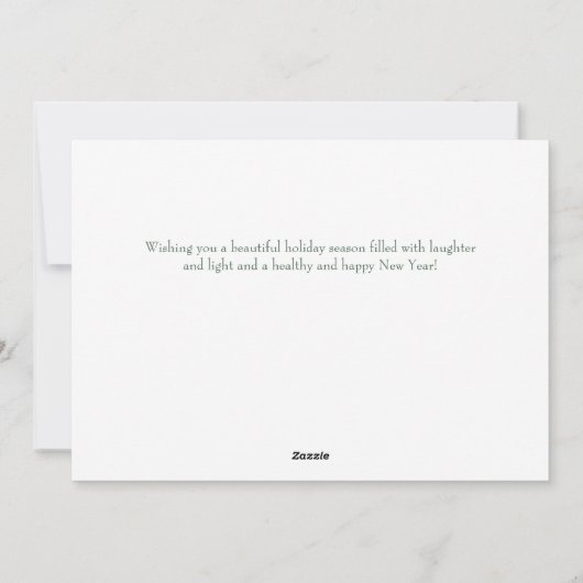 Simple Winter Foliage Single Photo Horizontal シーズンカード (裏面)