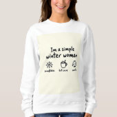 Simple Winter Woman Sweatshirt スウェットシャツ (正面)
